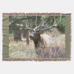 Big Bull Elk Throw Blanket Wohngestaltung Decke