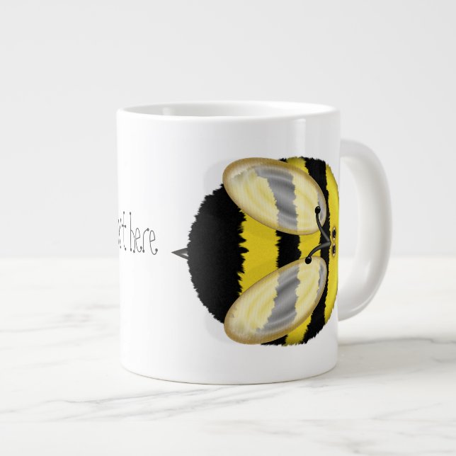 Big Bumble Bee Personalisiert Jumbo Tasse (Vorderseite Rechts)