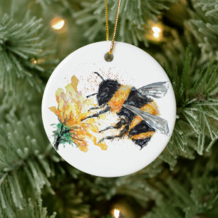 Big Bumble Bee sammeln Pollen Keramik Ornament