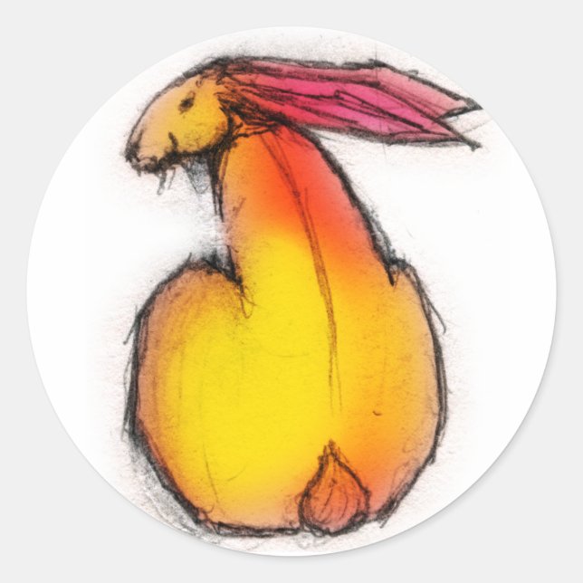 Big Bun Runder Aufkleber (Vorderseite)