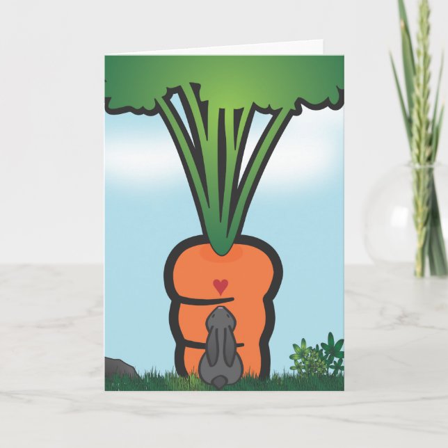 Big Bunneh Carrot Karte (Vorderseite)