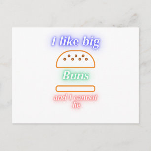 Big Buns Funny Burger Postkarte