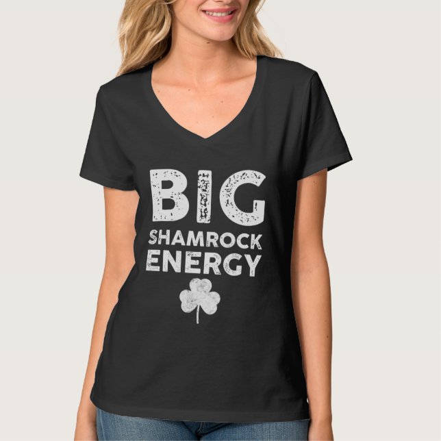 Big C Energy  St Patricks Day Men Big Shamrock T-Shirt (Vorderseite)