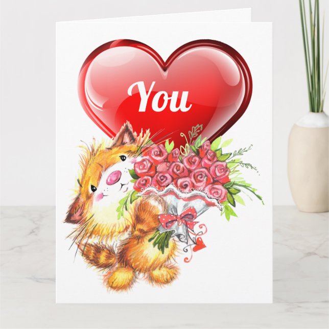 Big Card Liebe und Freundschaft Dankeskarte (Vorderseite)