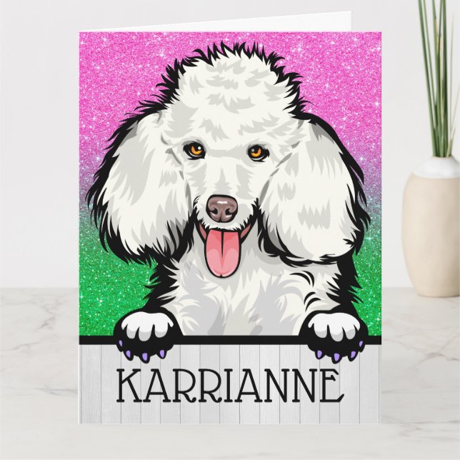 Big Card Poodle Dankeskarte (Vorderseite)