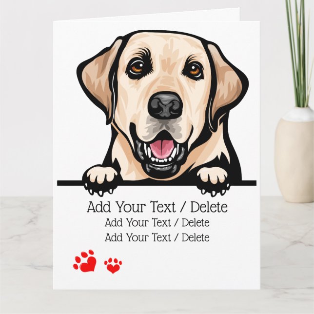 Big Card Puppy-Liebe Dankeskarte (Vorderseite)