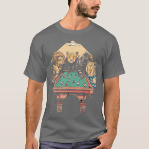 Big Cat Billiards Funny Animes spielen Pool T-Shirt