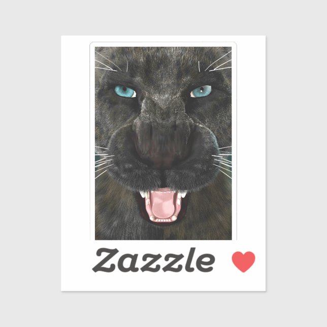 Big Cat Black Panther Aufkleber (Blatt)
