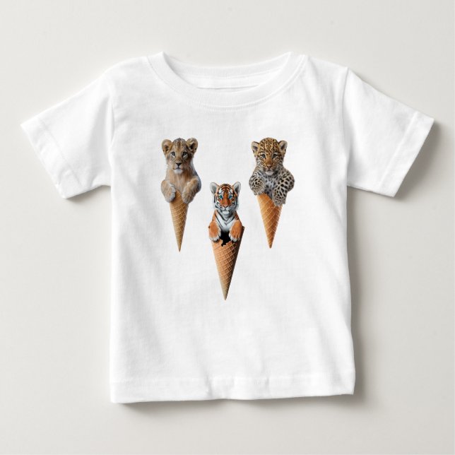 Big Cat Cones Baby T-shirt (Vorderseite)