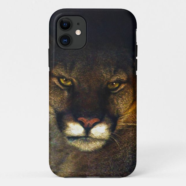 Big Cat Cougar Mountain Lion Art Design Case-Mate iPhone Hülle (Rückseite)