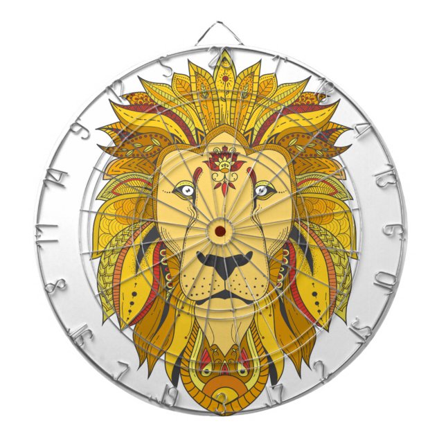 Big Cat Dartboard Dartscheibe (Aim for greatness with the king of the jungle watching.)