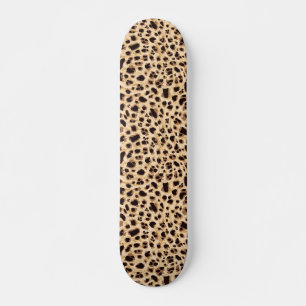 Big Cat, Leopard Fur Print Nahtlose Muster Design Skateboard