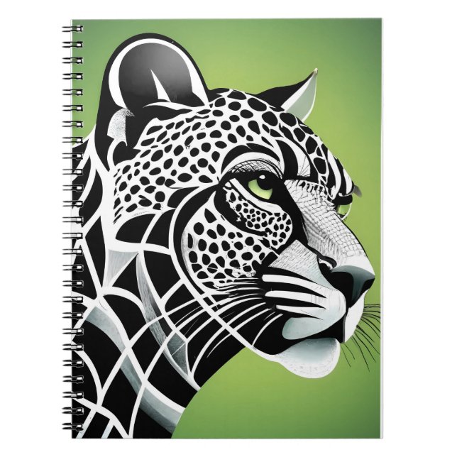 Big Cat Leopard Jaguar Notizblock (Vorderseite)