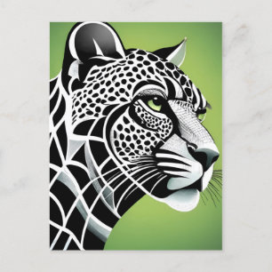 Big Cat Leopard Jaguar Postkarte