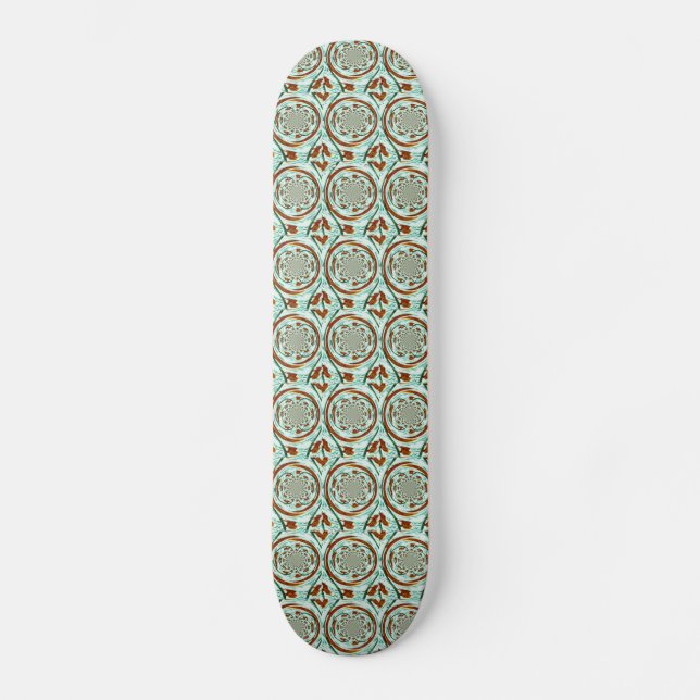 Big Cat Lions Abstrakt Wildlife Pattern Skateboard (Vorderseite)