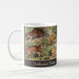 Big Cat Lions Tiger, Leoparden, Tiere drucken Kaffeetasse