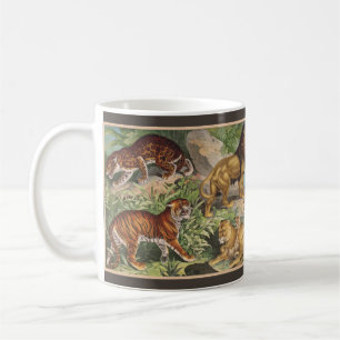 Big Cat Lions Tiger, Leoparden, Tiere drucken Kaffeetasse