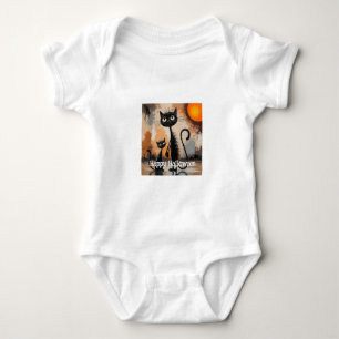 Big Cat Little Cat Halloween Baby Strampler