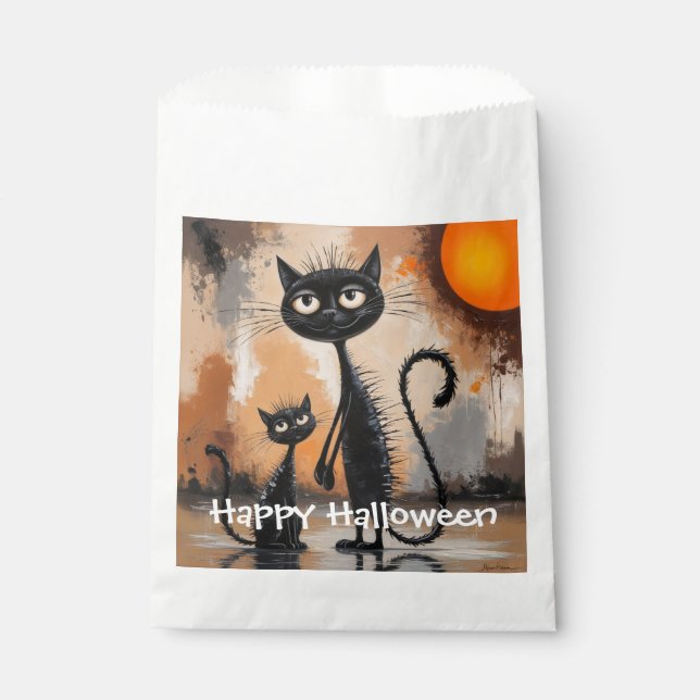 Big Cat Little Cat Halloween Geschenktütchen (Vorderseite)