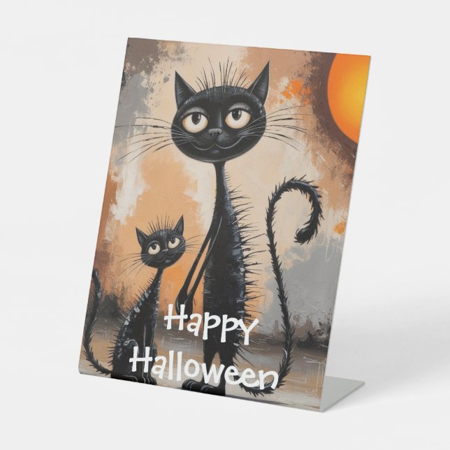 Big Cat Little Cat Halloween Sockelschild (Vorderseite)