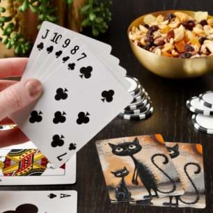 Big Cat Little Cat Halloween Spielkarten