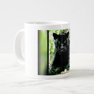 Big Cat Modelle: Mit Augen grüner Panther Jumbo-Tasse