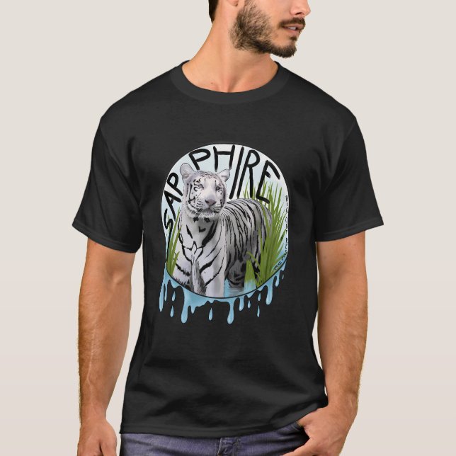 Big Cat Rescue Splashing Saphire T-Shirt (Vorderseite)