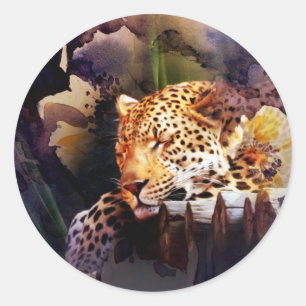 Big Cat Runder Aufkleber