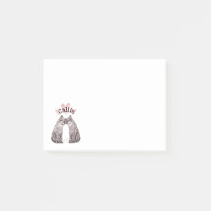 Big Cat Snuggles Ihren Namen hinzufügen Post-it Klebezettel