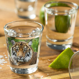 Big Cat Sumatran Tiger Foto Schnapsglas