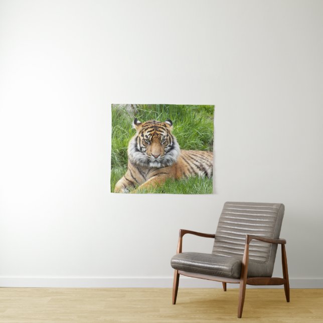 Big Cat Sumatran Tiger Foto Wandteppich (Beispiel (Horizontal))