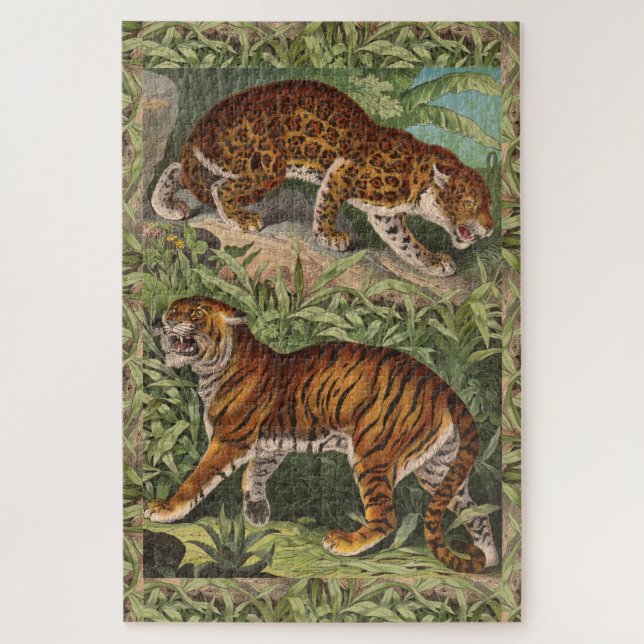 Big Cat (Tiger & Leopard) Puzzle (Vertikal)