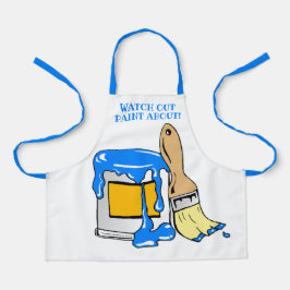 Big chaotische Farbe kann und bürstet Schürze