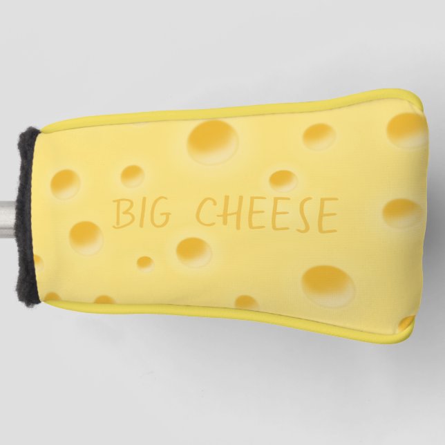 "Big Cheese" Holey Swiss Cheese Funny Golf Headcover (Vorderseite)