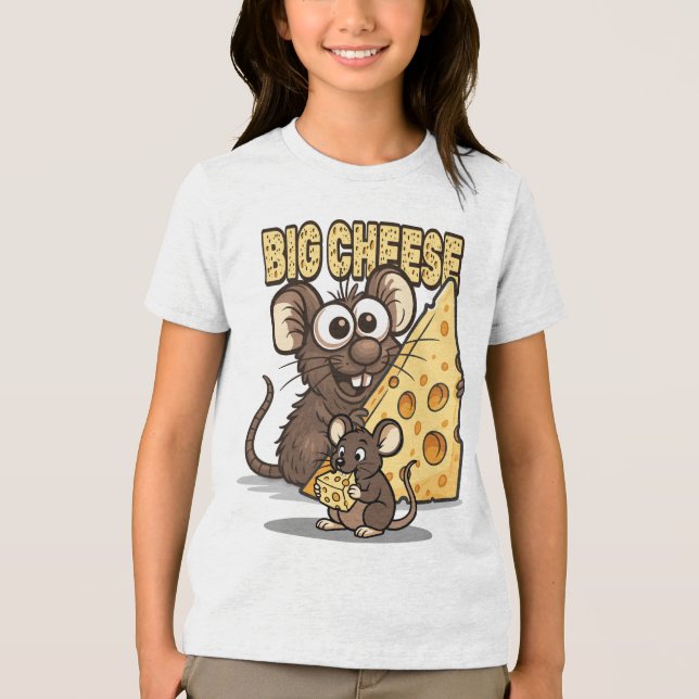 BIG CHEESE Quote – Fun Bold Humor and Confidence Tri-Blend Shirt (Vorderseite)