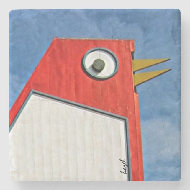 Big Chicken Atlanta, Big Chicken Untersetzer, Mari Steinuntersetzer (Vorderseite)