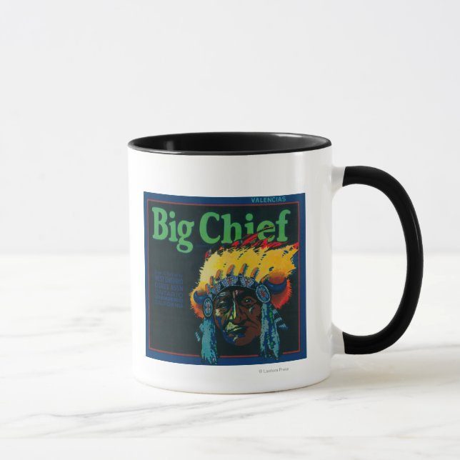 Big Chief Orange LabelOntario, CA Tasse (Rechts)
