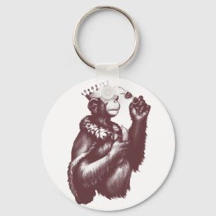 Big Chimpin' (Monochrom) Schlüsselanhänger