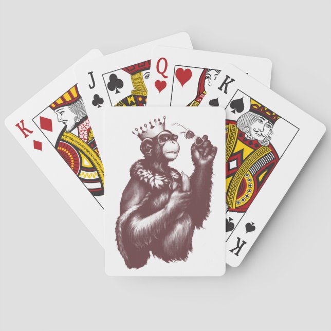 Big Chimpin' (Monochrom) Spielkarten (Rückseite)