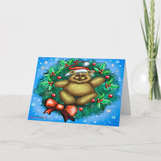 Big Christmas Bear Karte (Vorderseite)
