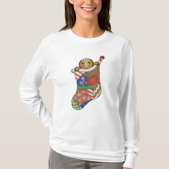 Big Christmas Strumpf Gingerbrot T - Shirt (Vorderseite)