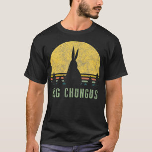 Big Chungus Retro Vintag Sunset Meme Video Game T-Shirt