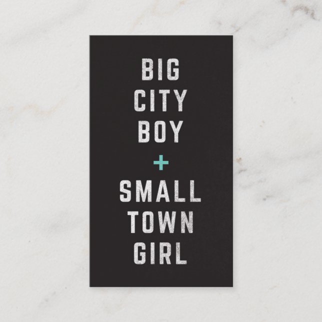 Big City Boy + Small Town Girl Jack & Jill Ticket (Vorderseite)