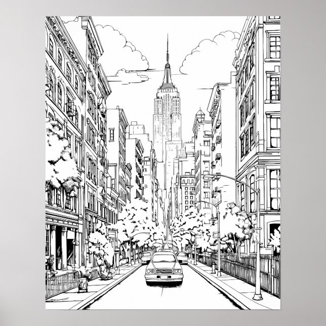 Big City Coloring Poster (Vorne)