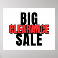 Big Clearance Sign, Boutique Signage, Einzelhandel