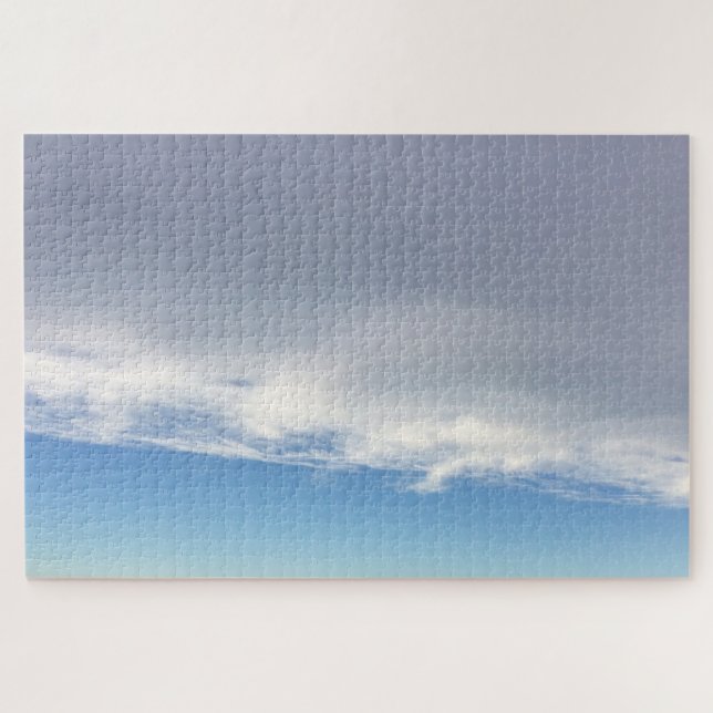Big Cloud Blue Sky Foto Große Schwierigkeit Puzzle (Horizontal)