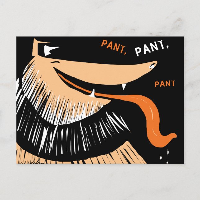 Big Collie geht Pant, Pant, Pant Postkarte (Vorderseite)