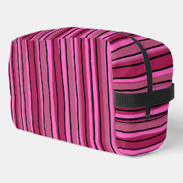 Big Color Pop Hot Pink und Black Stripes Kosmetisc Waschbeutel