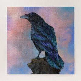 Big Common Raven - Migning Painting Bird Collectio Puzzle