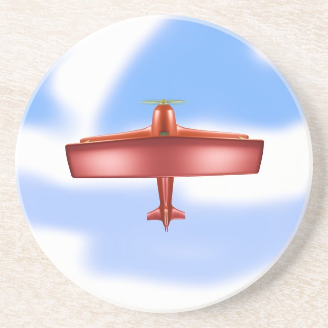 Big Cool Adventurous Flying Sandstone Untersetzer (Vorne)